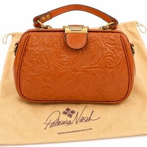 Patricia Nash Gracchi Frame, Florence Tooled leather, Satchel Crossbody Bag